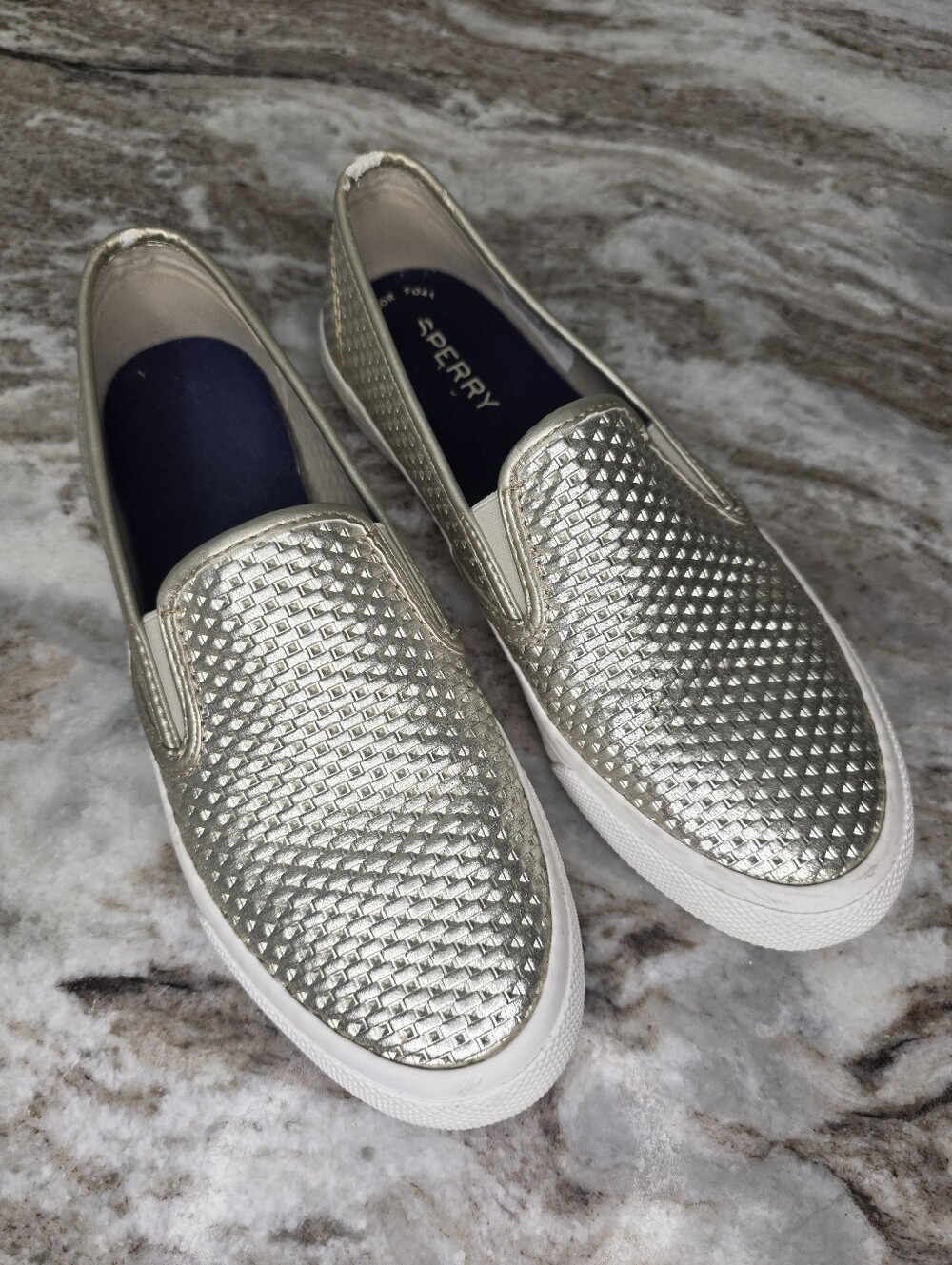 Sperry Women's Seaside Embossed Slip-on Sneakers Size 7.5